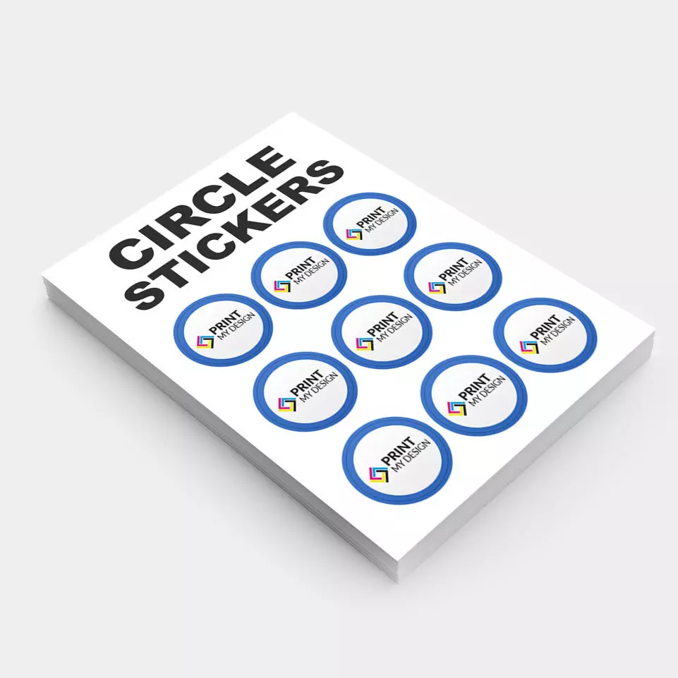190gsm Circle Stickers - Print My Design
