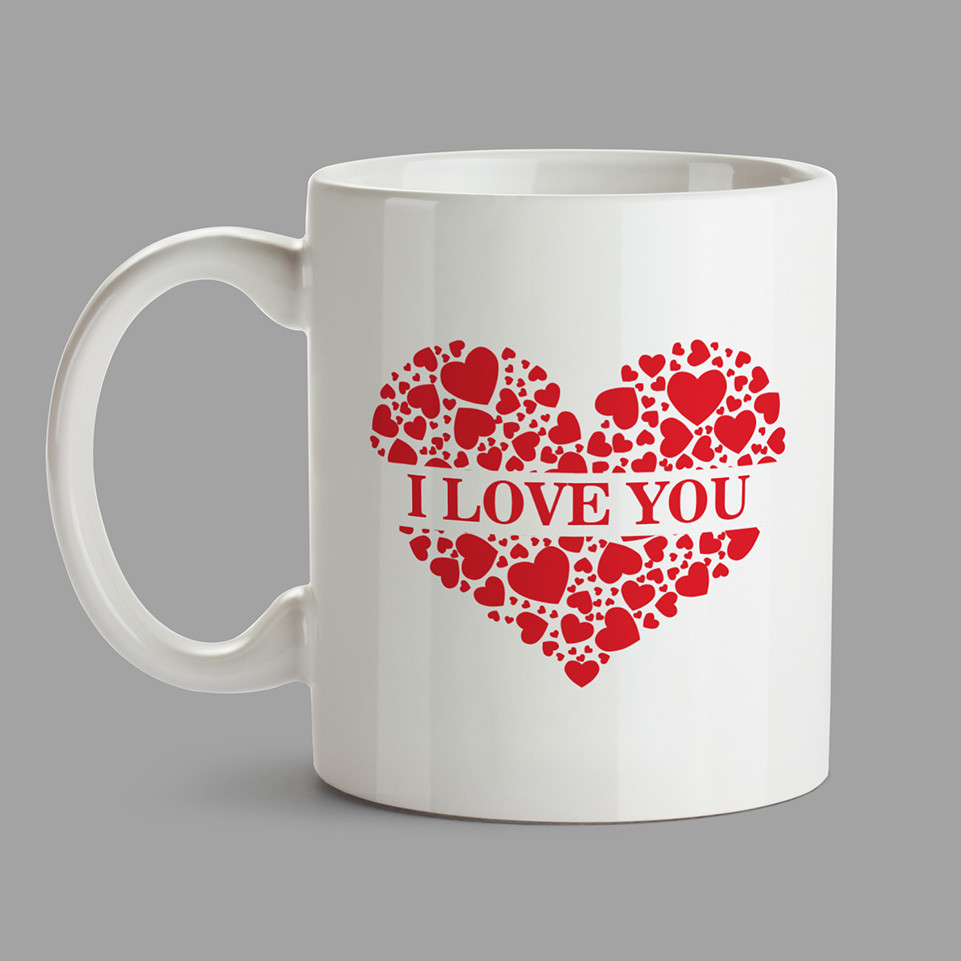 Personalised mugs - I Love You mug it's a great gift for your belo...