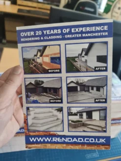 Rendad, House Rendering, A5 Flyers, Print Flyers, A5 leaflets printing, Print Manchester