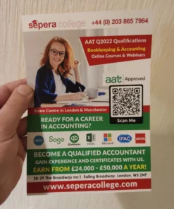 Sepera College, Accounting Courses Leaflets, A5 Flyers, Professional Print Services, Print Flyers, A5 leaflets printing, Print Manchester