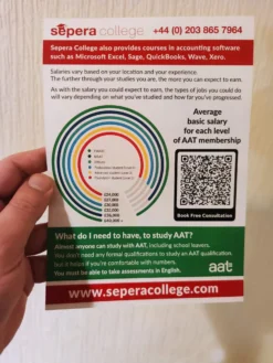 Sepera College, Accounting Courses Leaflets, A5 Flyers, Professional Print Services, Print Flyers, A5 leaflets printing, Print Manchester