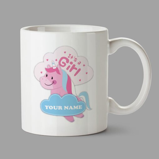 Personalised Mug - Unicorn mug - It's a girl